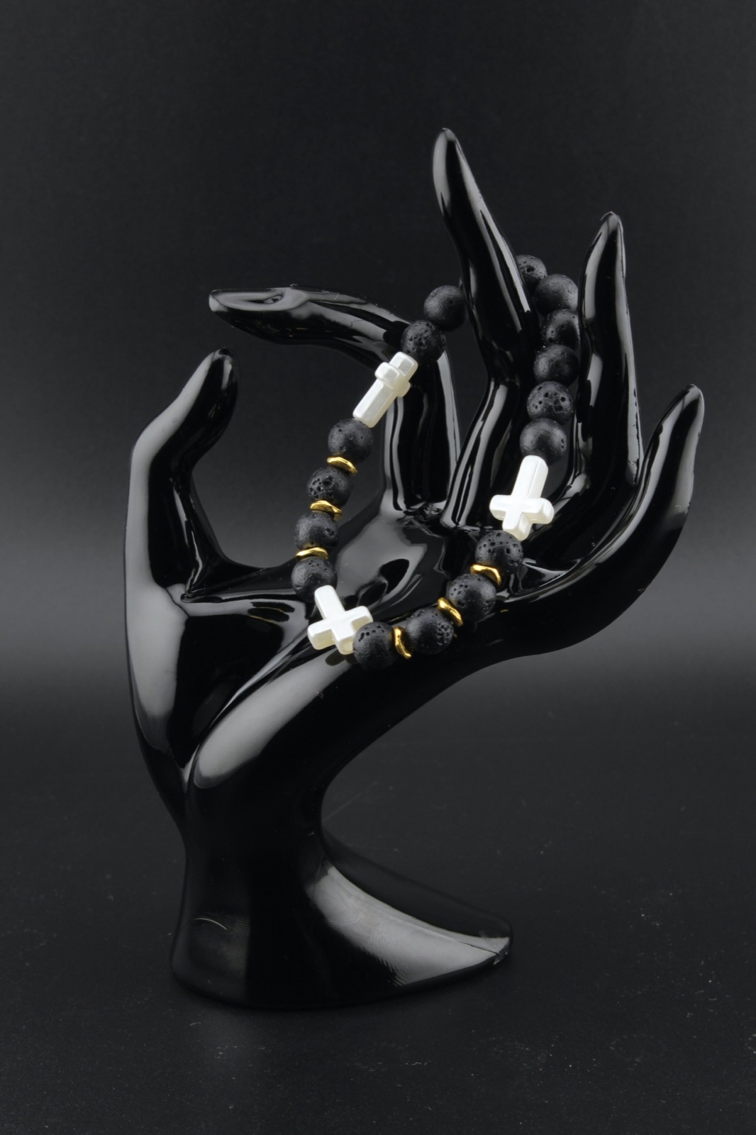 Lava & Light Cross Bracelet