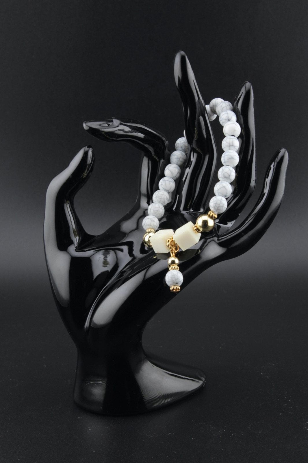 Marble Cream Crackle Bracelet