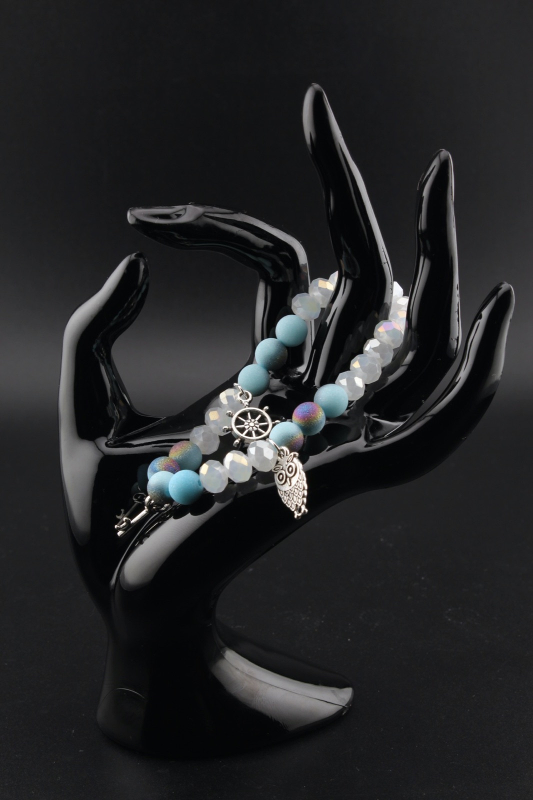 Ship's Wheel Blue Charm Duo