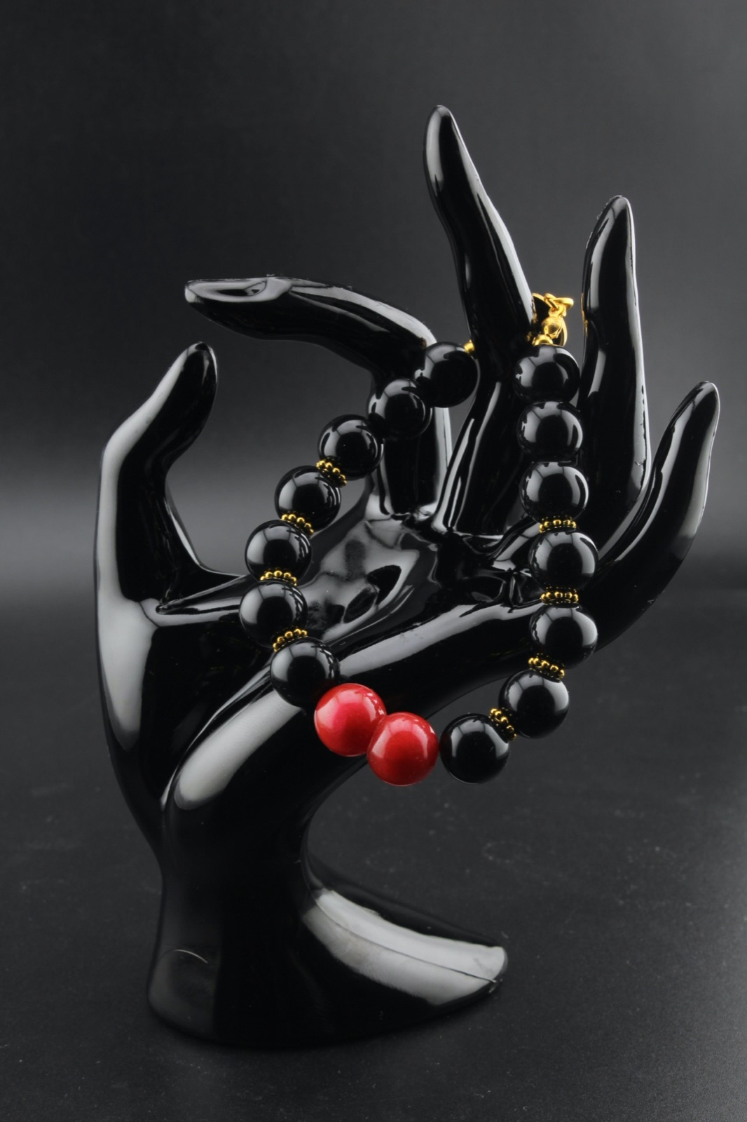 Cherry on Black Bracelet