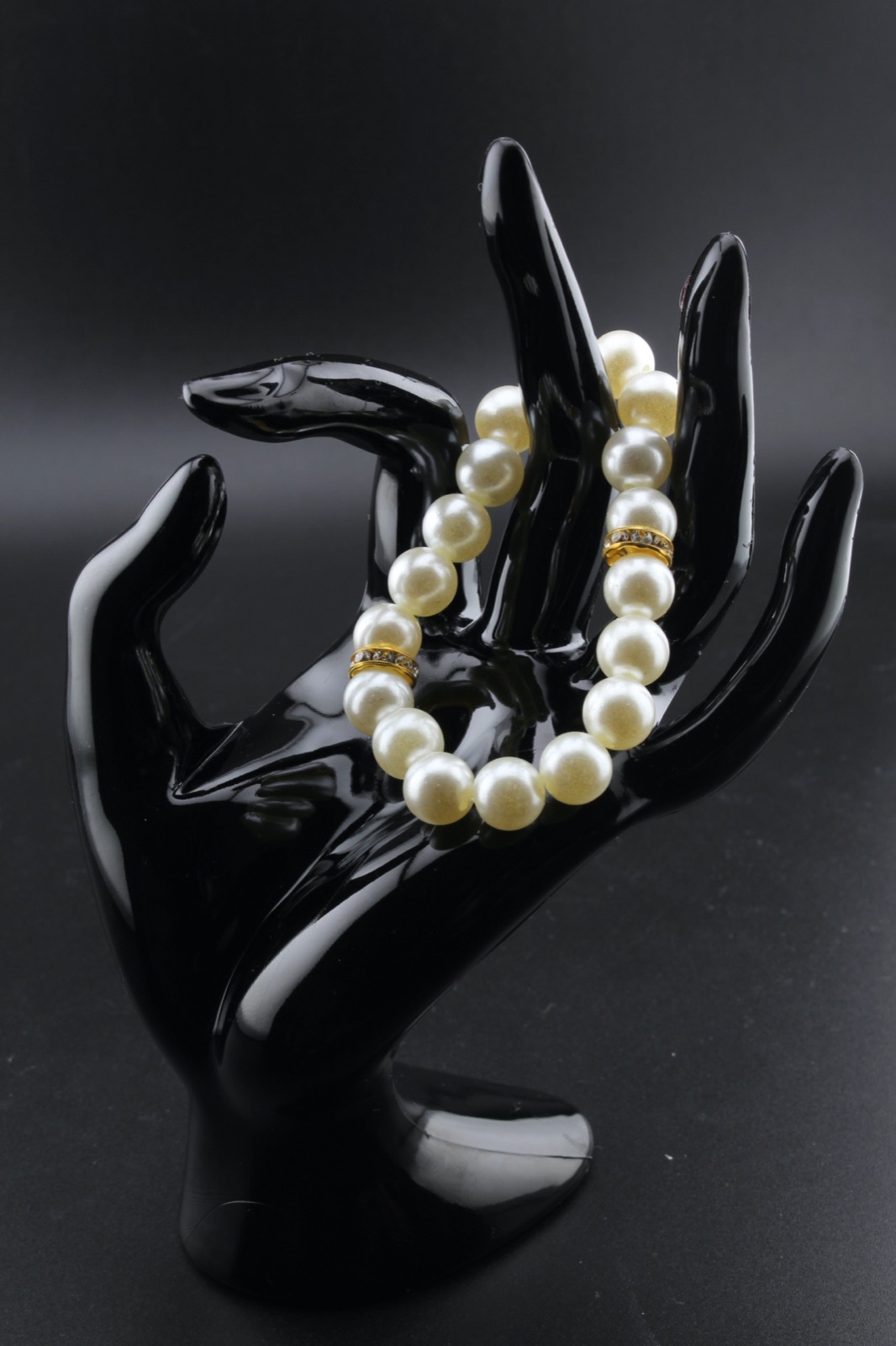 Cream Pearl Rondelle Bracelet