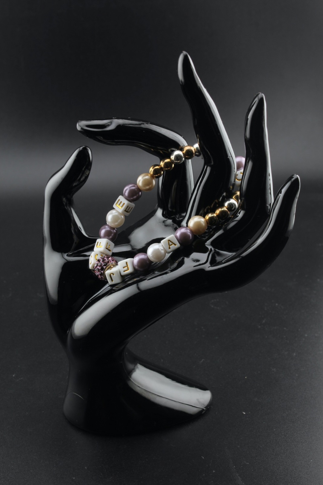 Mauve Pearl Name Bracelet