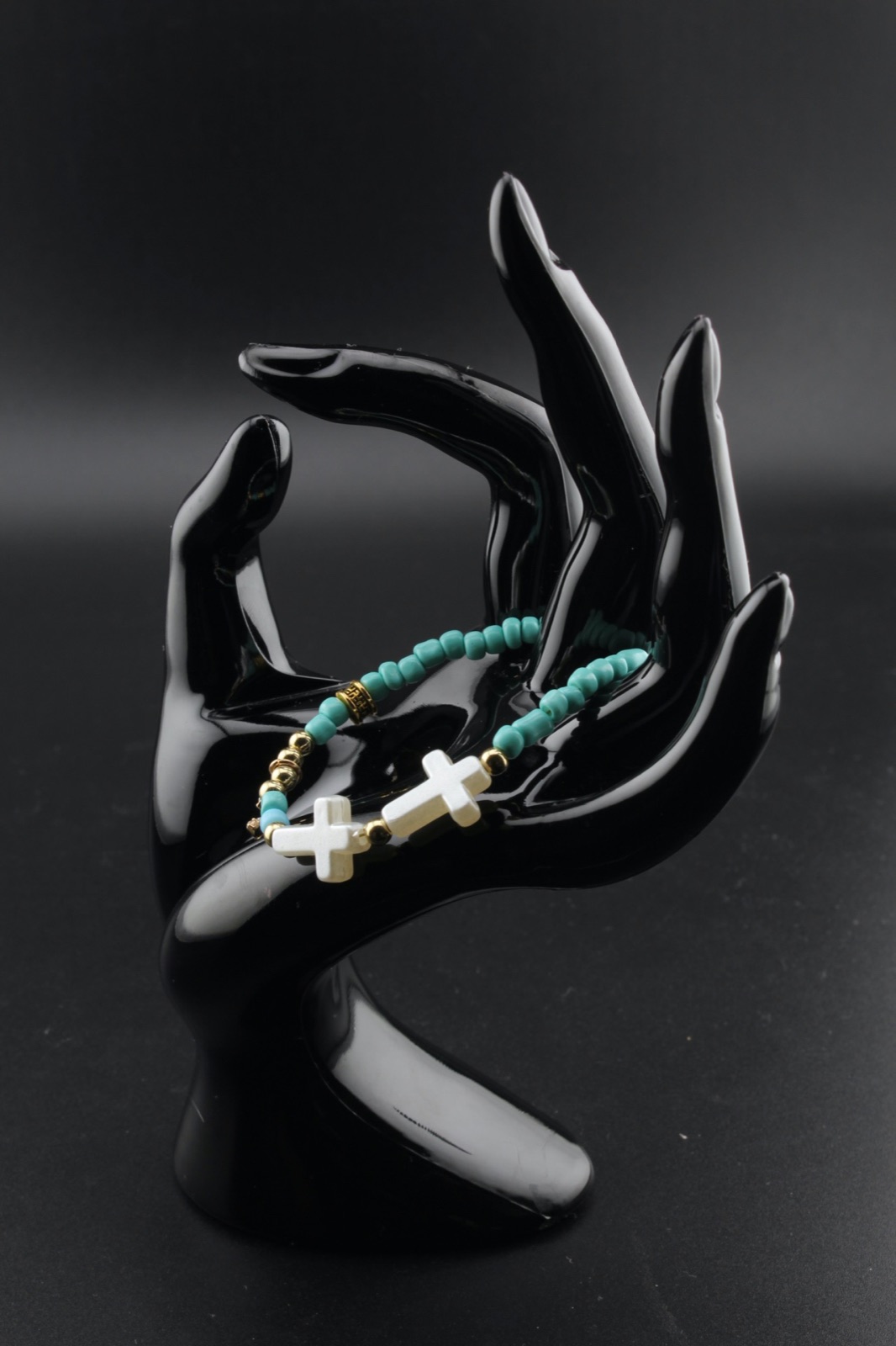 Turquoise Tide Cross Bracelet