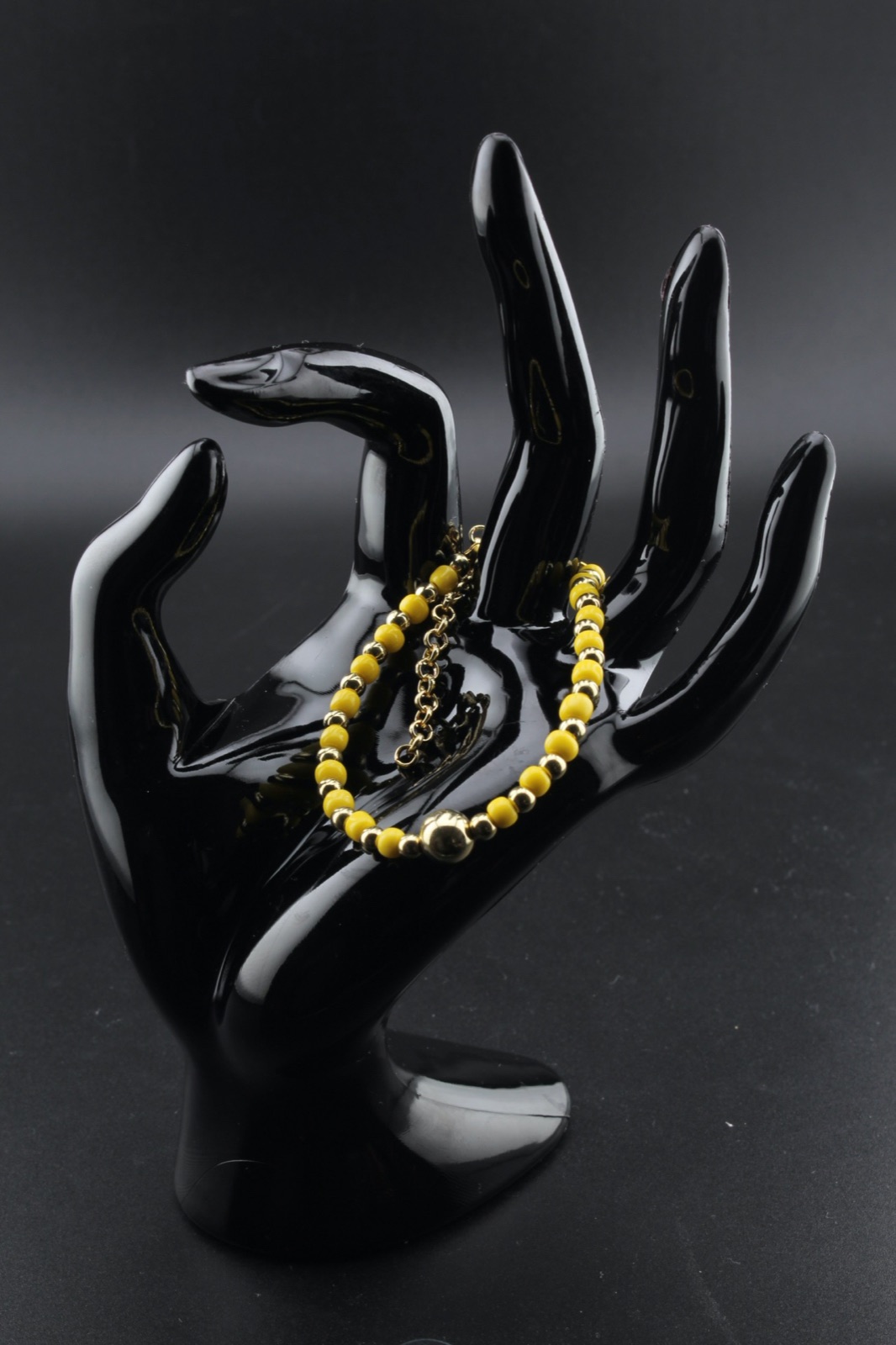 Marigold & Gold Chain Bracelet